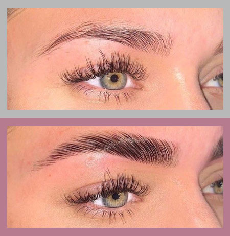 Before and After of Brow Lamination